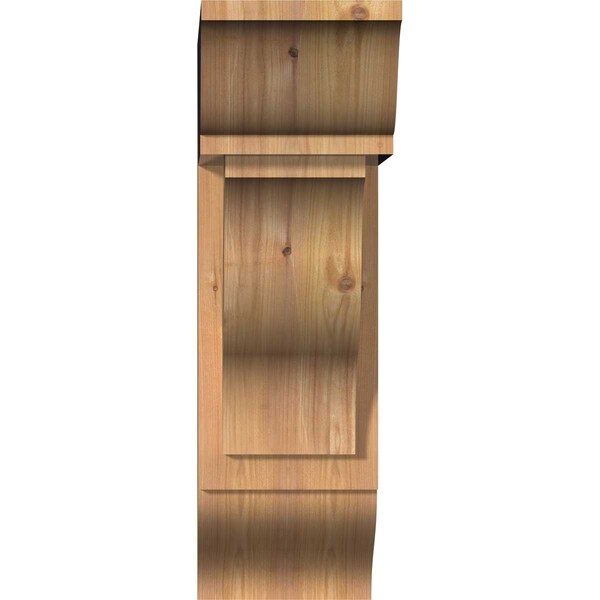 Funston Traditional Smooth Bracket W/ Offset Brace, Western Red Cedar, 7 1/2W X 20D X 24H